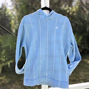 Hollister Los Angeles Pinstripe Hoodie - Light Blue - Size M